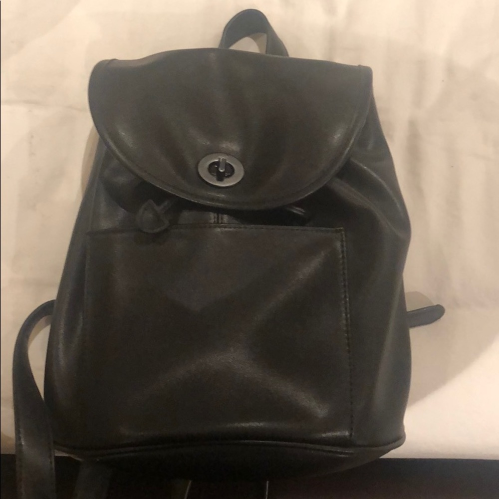 Black mini backpack